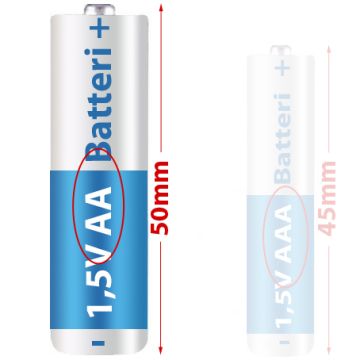1,5V AA batterier (4 stk.)